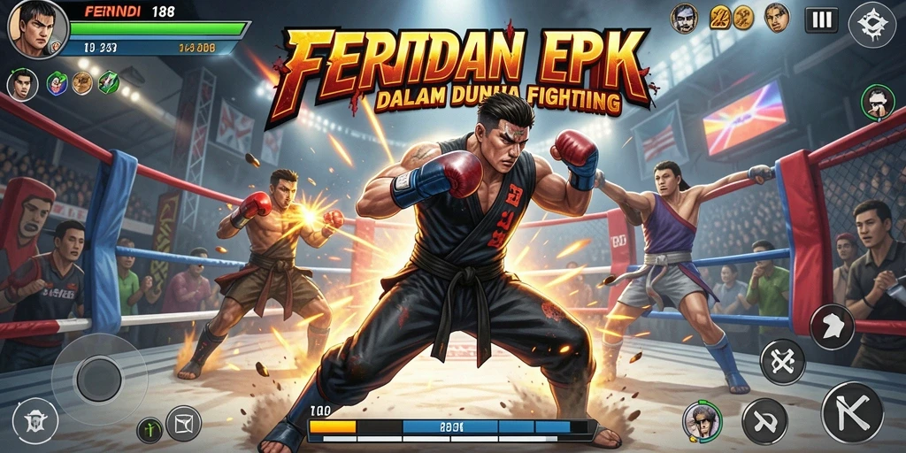 Screenshot gameplay FENDI188 menunjukkan aksi pertarungan yang mendebarkan.