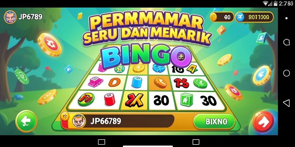 Tampilan gameplay seru dari permainan Bingo JP6789.
